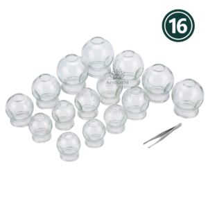 AcuSathi™ Glass Fire Cupping Set – 16 Cups