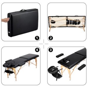 AcuSathi™ Professional Wooden Foldable Massage Table Bed - Image 7