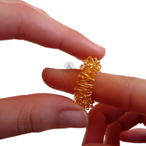 AcuSathi™ ZenSpring Finger Sujok Ring - Gold - Image 2