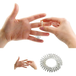 AcuSathi™ ZenSpring Finger Sujok Ring - Silver - Image 2